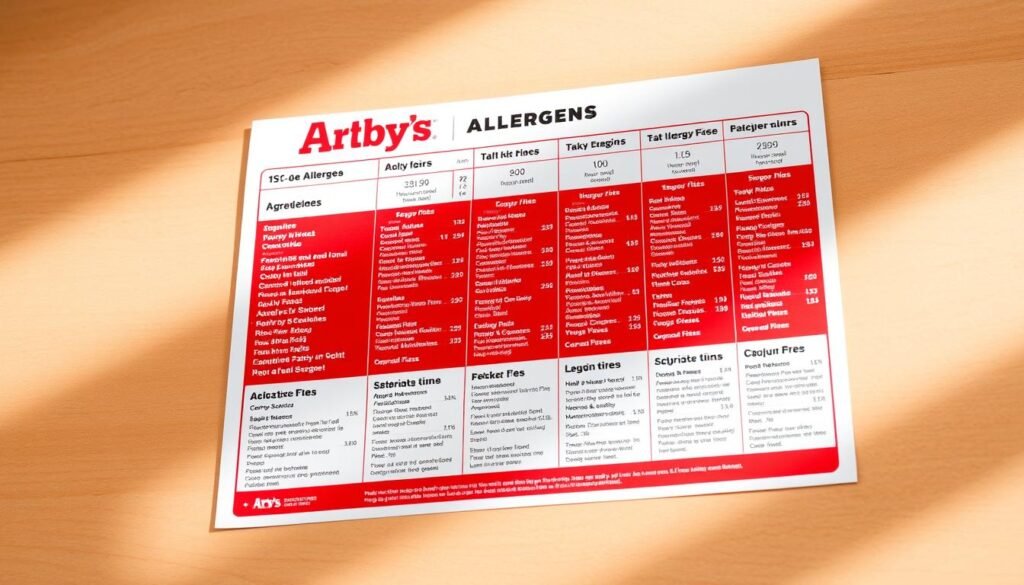 arby's allergen chart