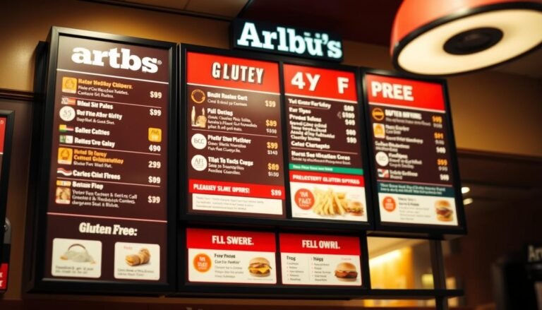 arby's gluten free menu