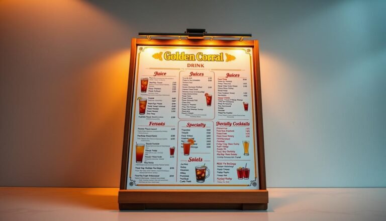 golden corral drink menu